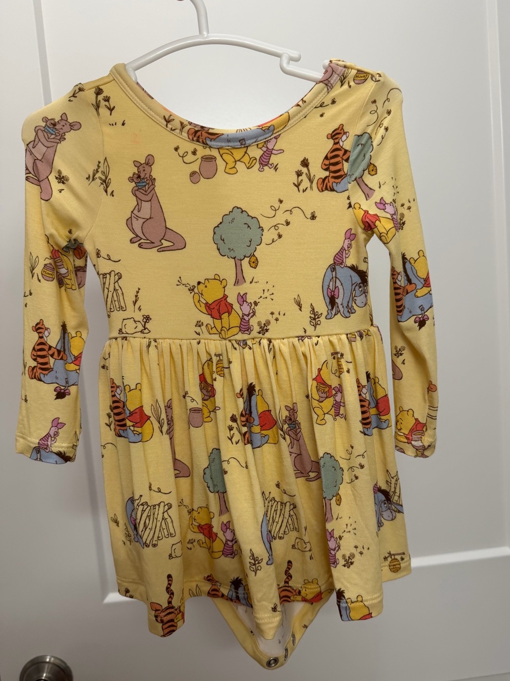 Little Sleepies Winnie the Pooh Long-Sleeve Dress W/ Bodysuit